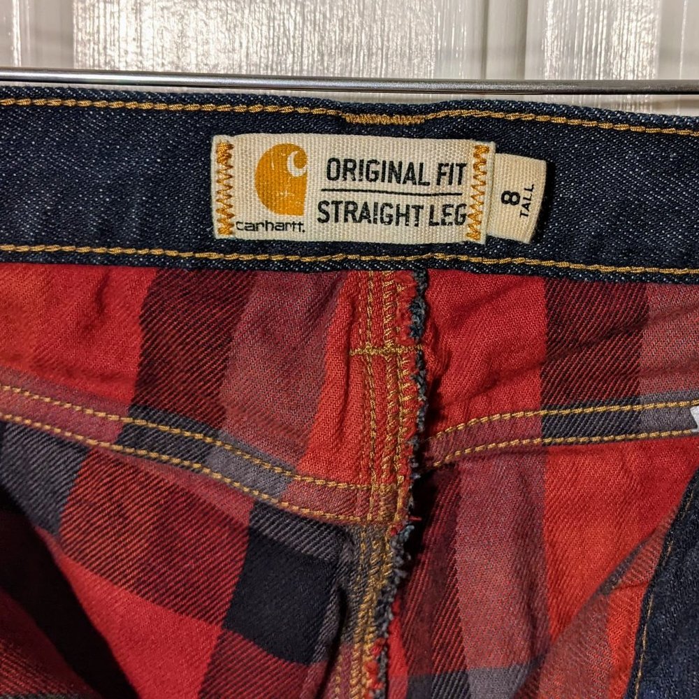 Carhartt Flannel-lined Women’s Jeans. Size 8 Tall.